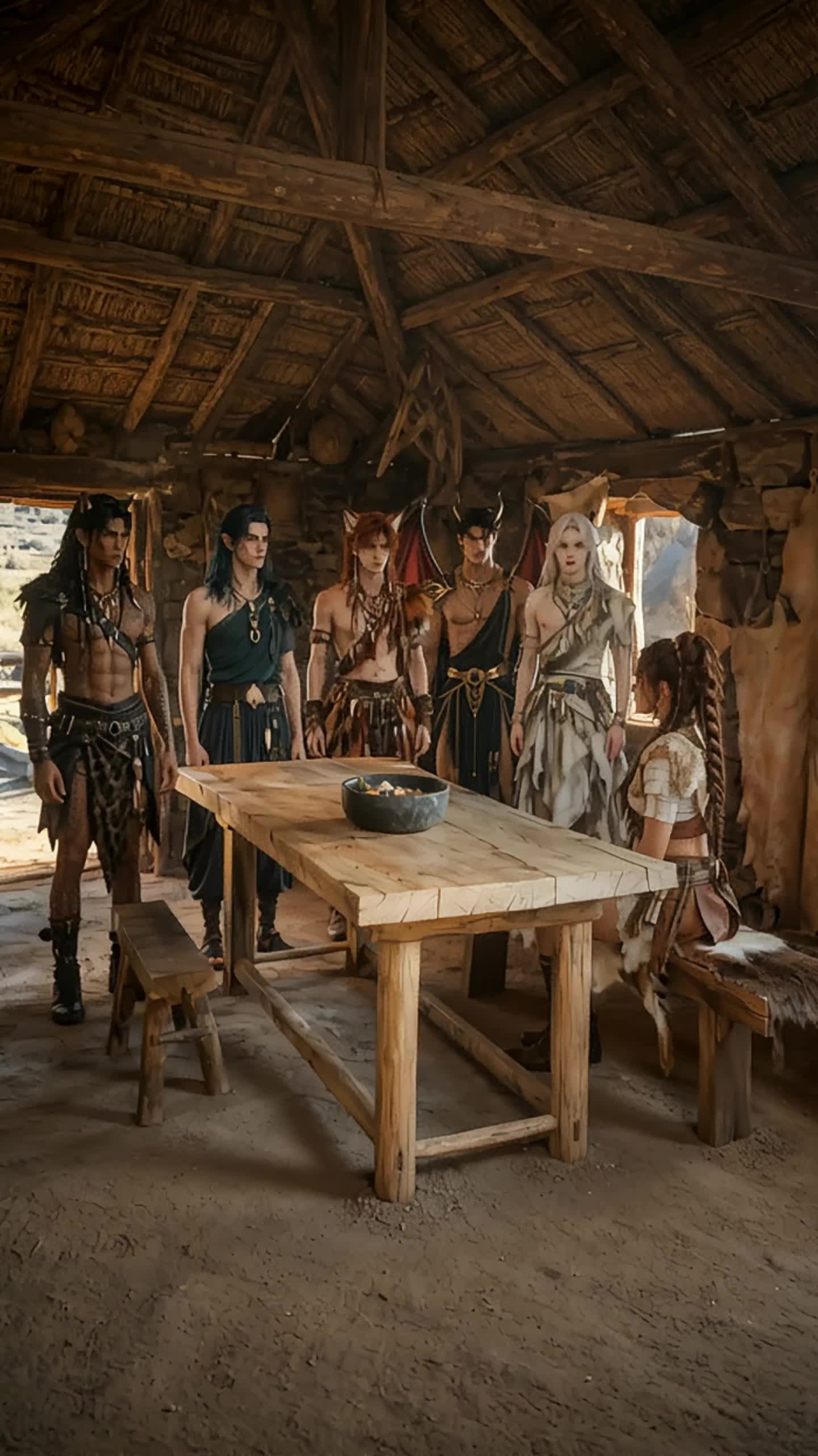 Exiled to the Beast World Five Beastmen Fight to Spoil Me