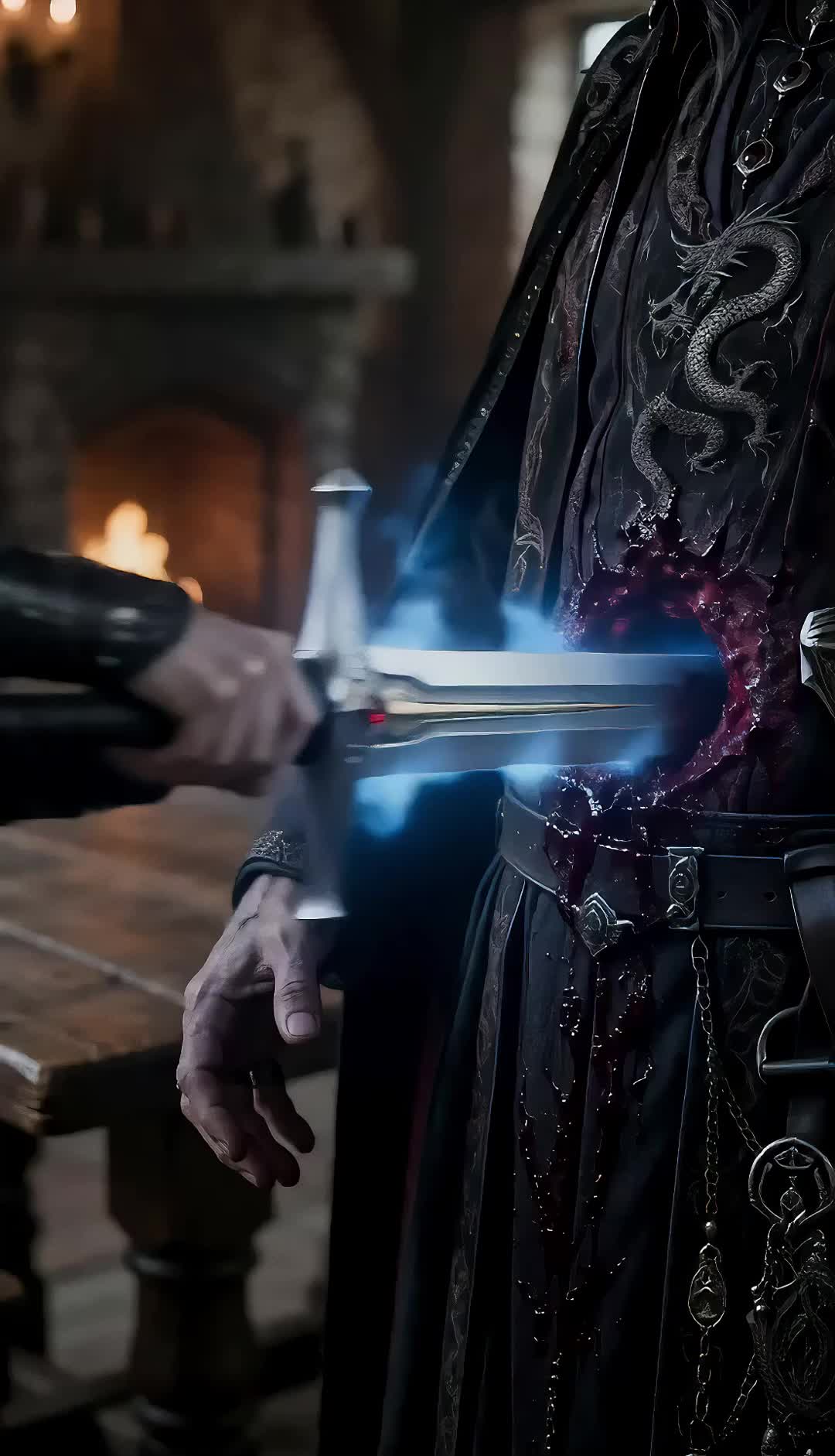 Girl Knight Slaying the Evil Dragon