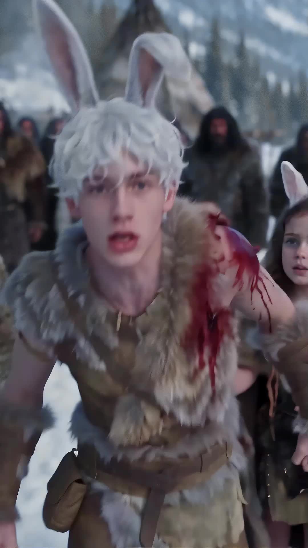 The Wolf Lord's Snow Hare & Two Cubs
