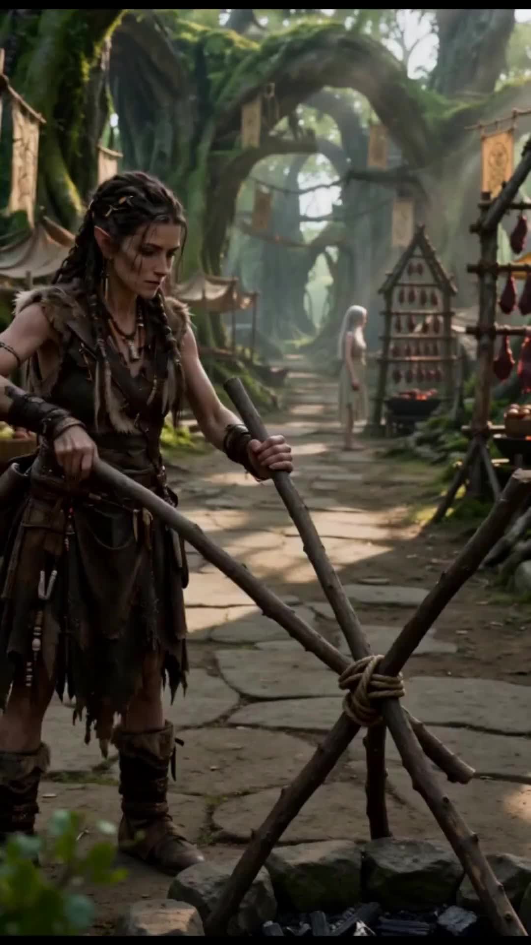 Mi esposa elfa de sangre y nuestra hija de sangre lunar