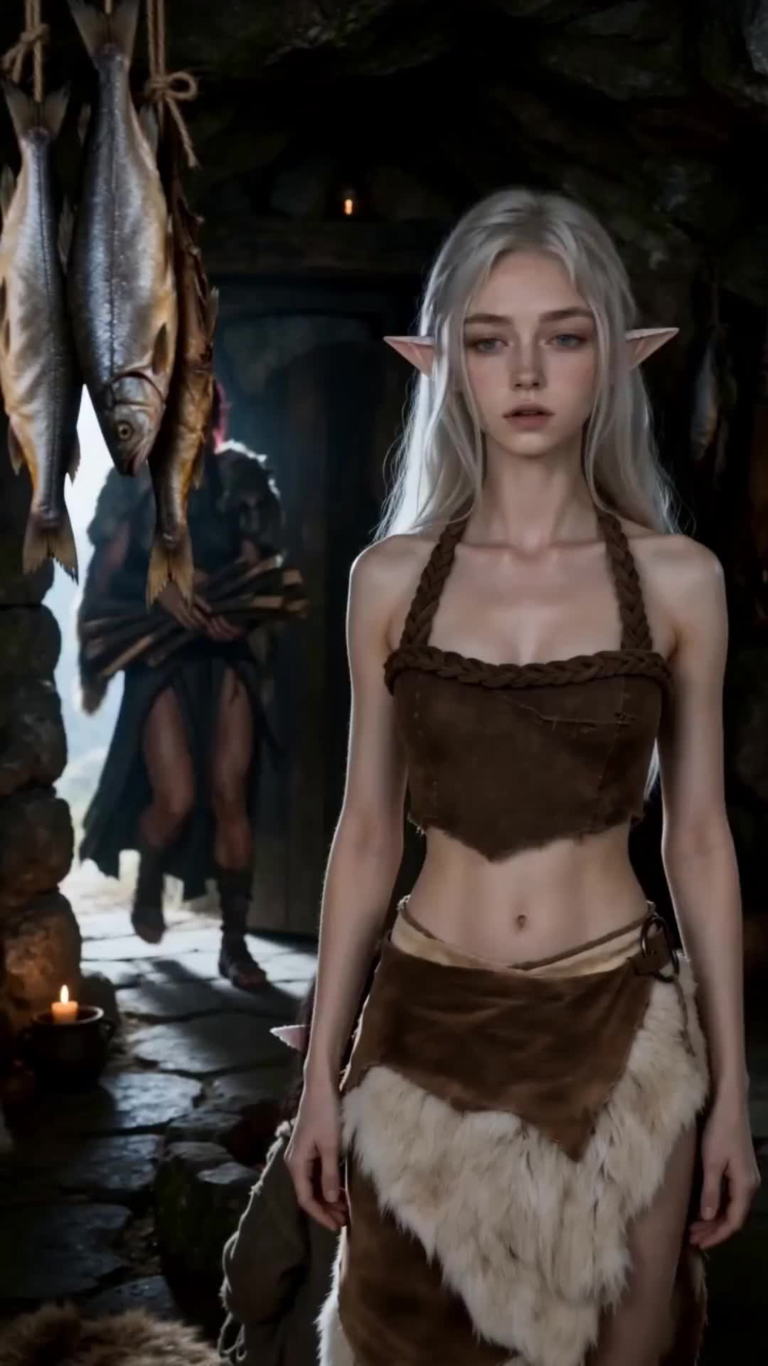 Mi esposa elfa de sangre y nuestra hija de sangre lunar