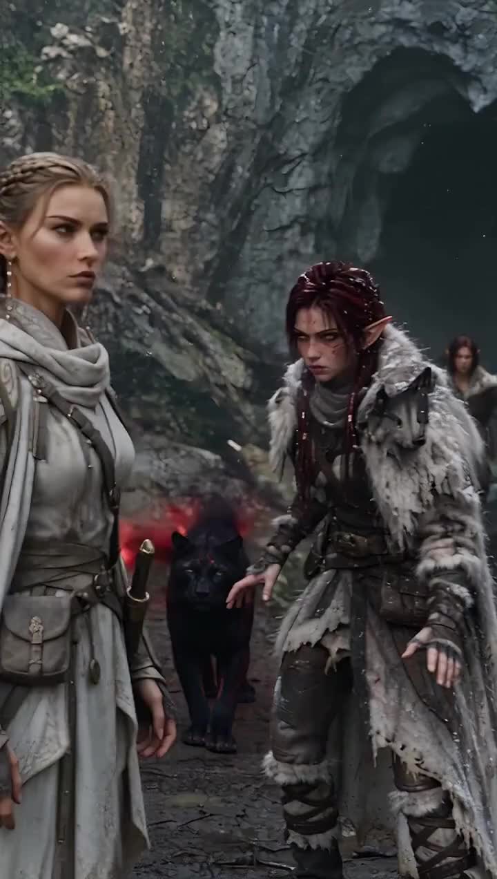 Mi esposa elfa de sangre y nuestra hija de sangre lunar