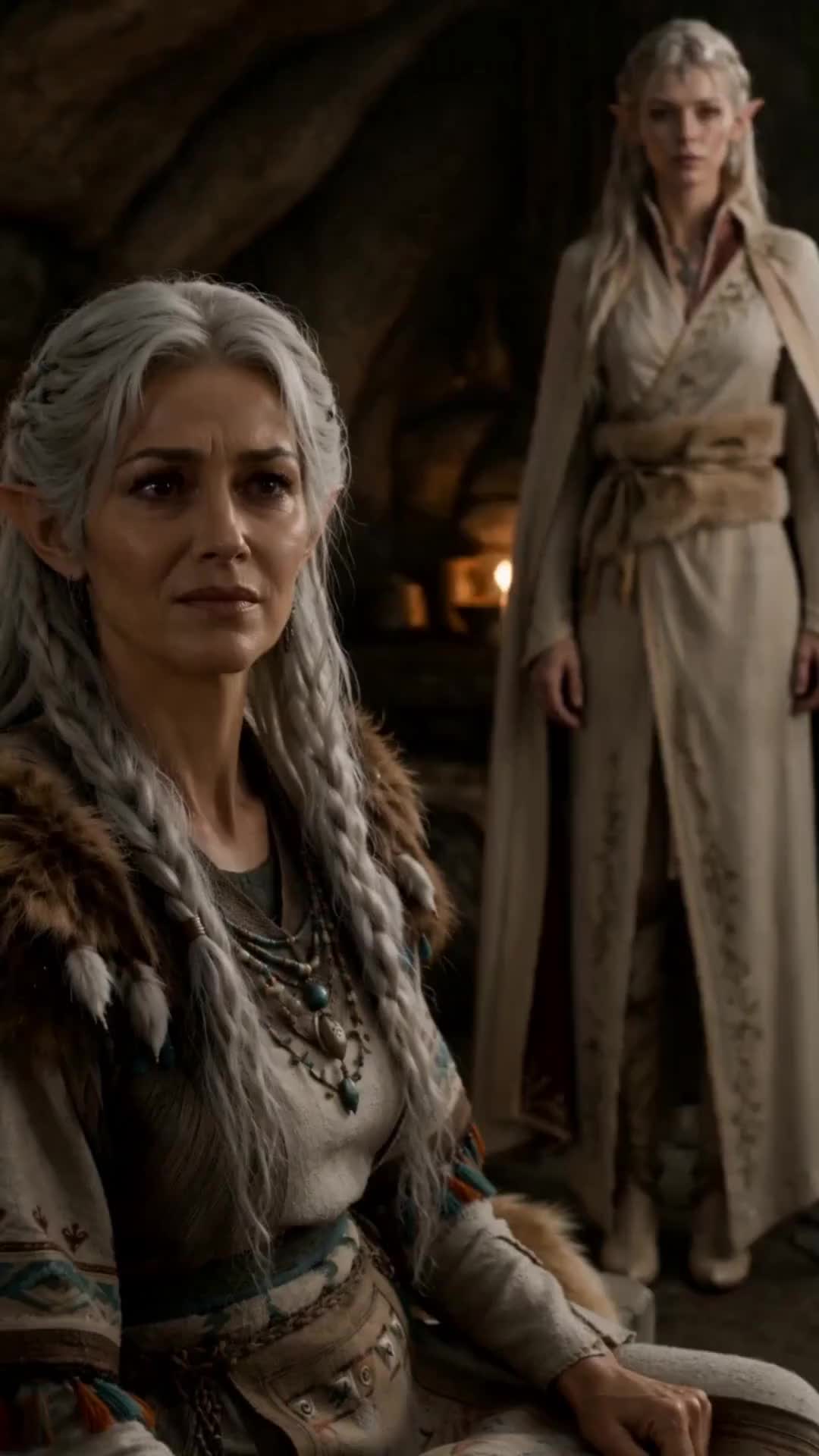 Mi esposa elfa de sangre y nuestra hija de sangre lunar