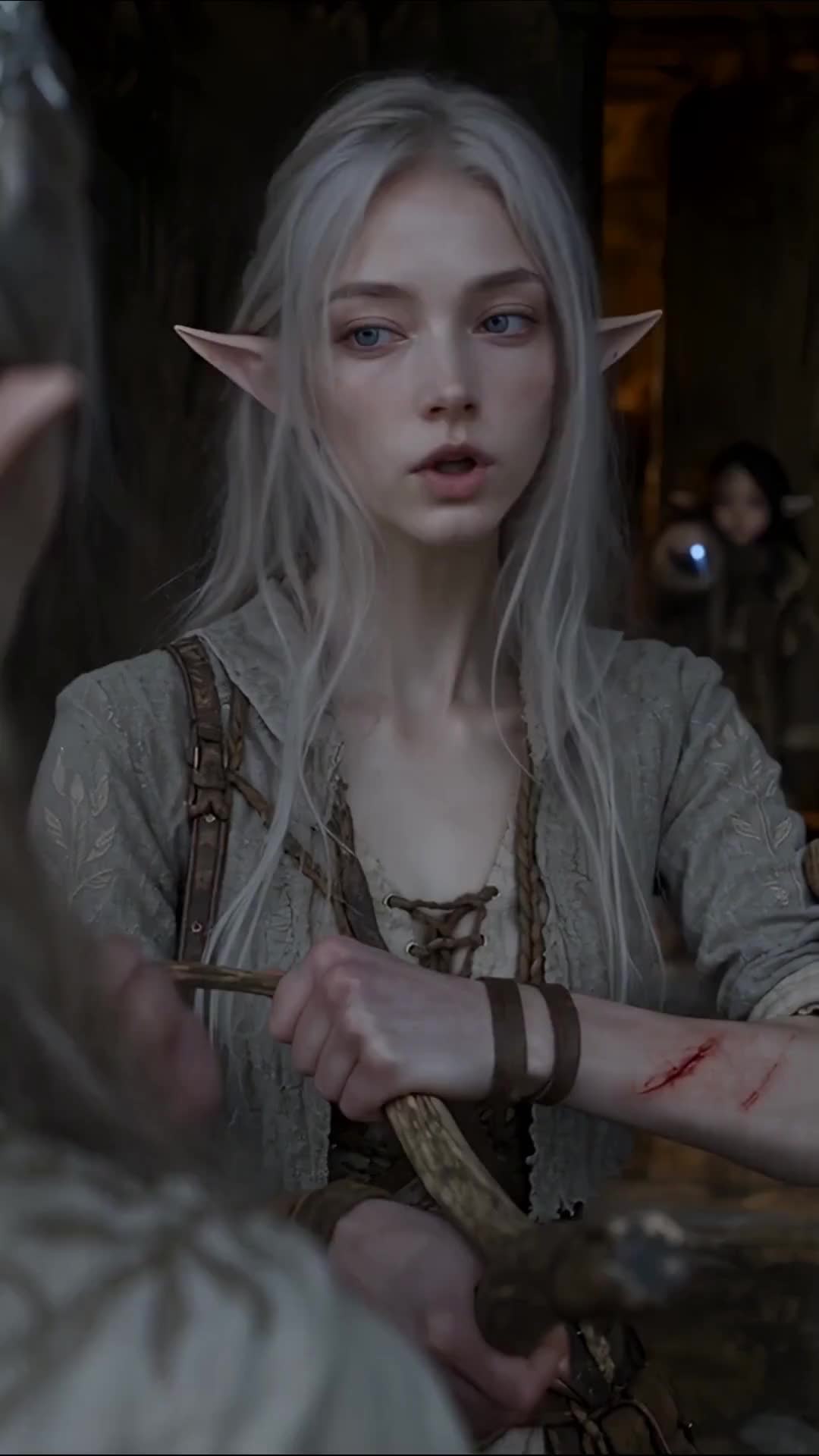 Mi esposa elfa de sangre y nuestra hija de sangre lunar
