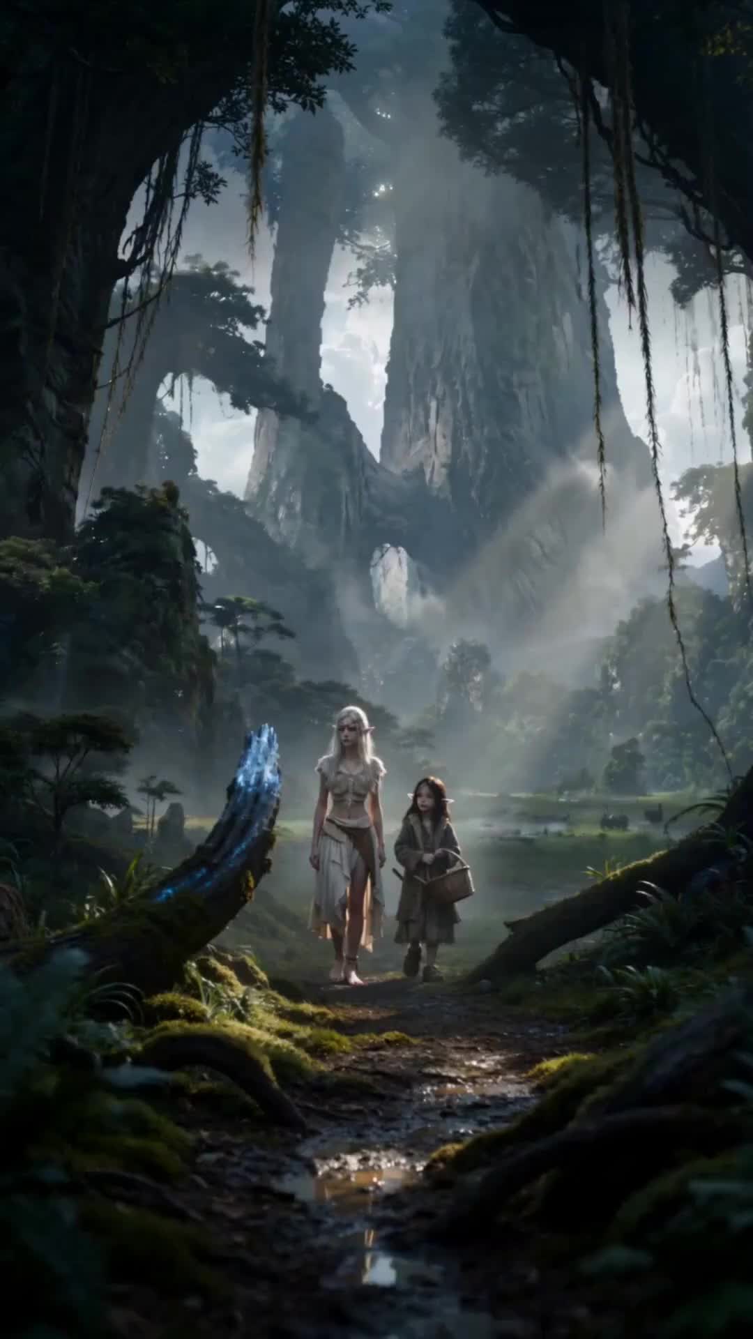 Ma femme Elf de sang et notre fille au sang lunaire