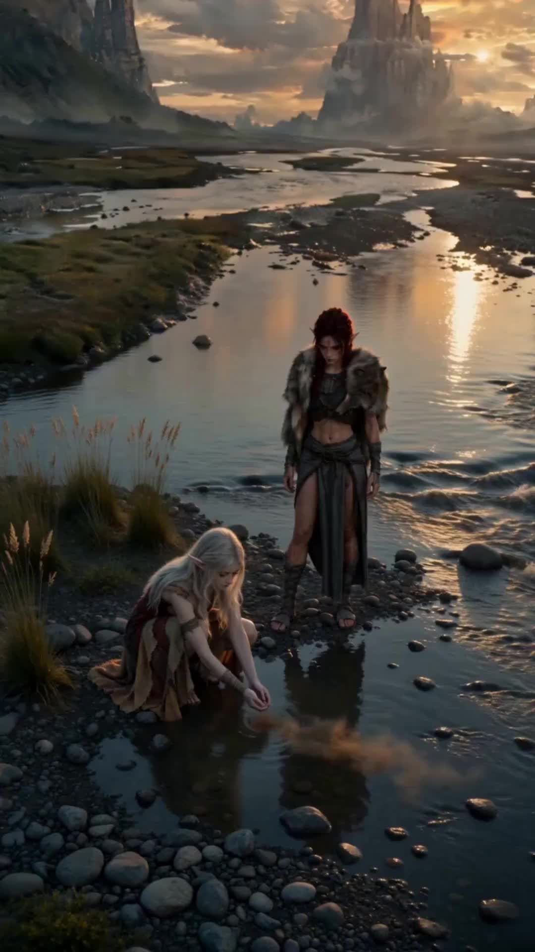 Ma femme Elf de sang et notre fille au sang lunaire